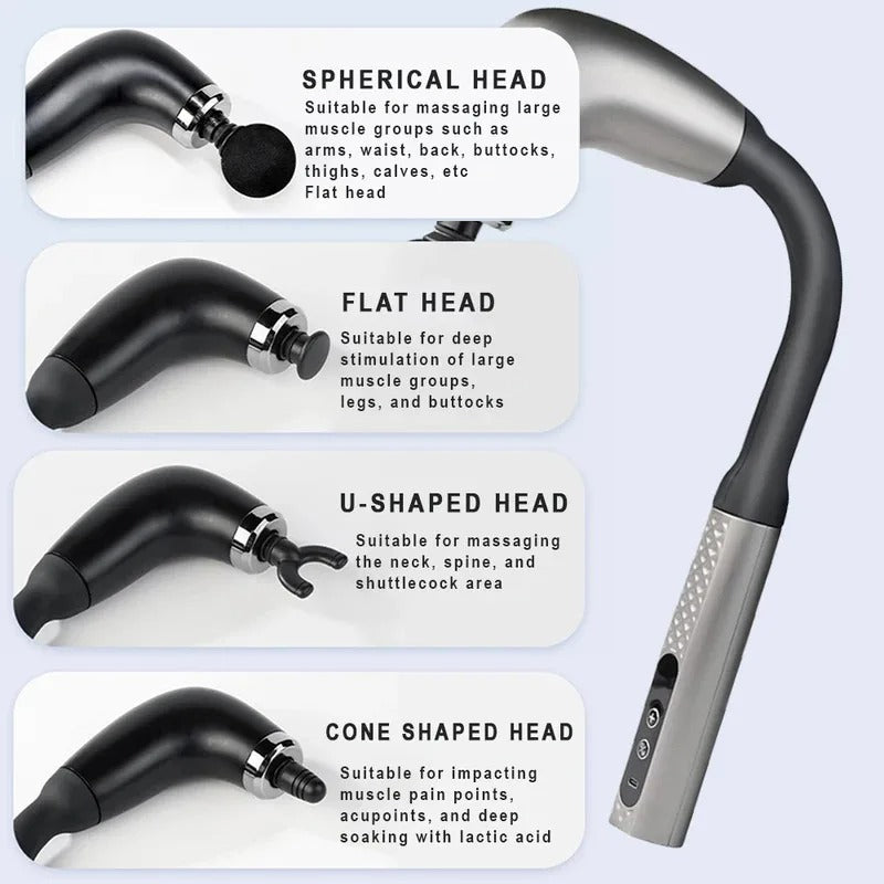 New Hammer Massage Gun With Upgraded Extension Handle